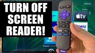 Roku: How to Turn Off Screen Reader / Voice Narrator on Any Device