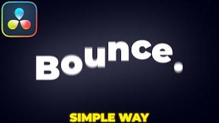 Text Bounce Effect Tutorial in Davinci Resolve | Bouncy Text