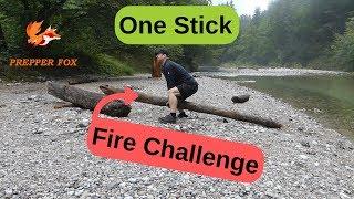 Prepper Fox Austria - One Stick Fire Challenge!