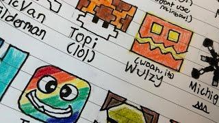 Well Known Geometry Dash Cube Icons, Drawn!