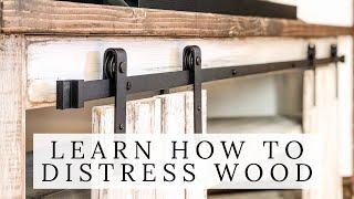 Building a Rustic TV Stand + How to Distress Wood