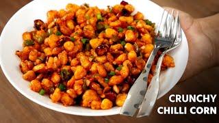 Crispy Corn Chilly - Restaurant Style Crunchy Corn Pepper Recipe - CookingShooking