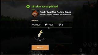 Fishing Planet – Mission #21 Trophy Carp: Carp rod and boilies.