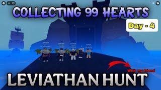 Day - 4  Collecting 99 hearts leviathan hunt |  Live  | #bloxfruits