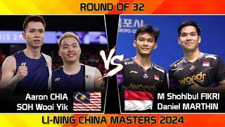 Aaron CHIA /SOH Wooi Yik vs Muhammad Shohibul FIKRI /Daniel MARTHIN | China Masters 2024 Badminton