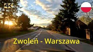 Driving in Poland from Zwoleń to Warszawa | spring 2024 | 4K