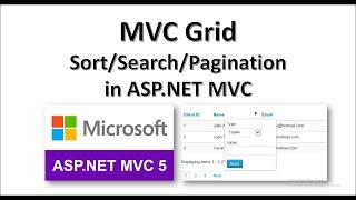 How to Use MVC Grid in ASP.NET MVC | C# | Razor | Pagination | Sorting | Filtering