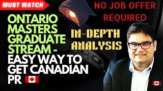 Ontario Masters Graduate Stream - Easiest Way to GET Canadian PR