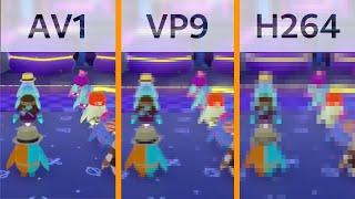 YouTube Video Codecs Comparison (AV1 vs h264 vs VP9)