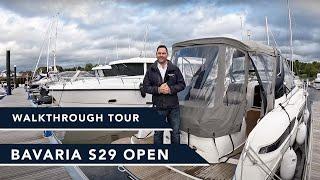 Bavaria S29 Open - Walkthrough Tour -  Amazing space and comfort in a 30ft cruiser / Boat.