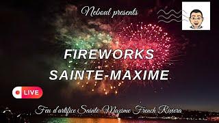 Feu d'artifice Live Christmas Fireworks Show In Stunning Sainte-maxime, French Riviera France!