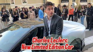 Ferrari Charles Leclerc Receiving His New Ferrari 812 Competizione A In Hotel De Paris Monaco