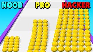 NOOB vs PRO vs HACKER in Dino Egg Run 3D!