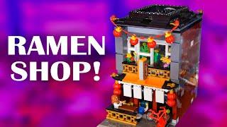I made this Lego ramen shop instead of doing my taxes