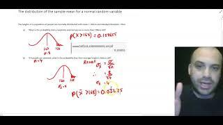 The distribution of a sample mean for a normal random variable