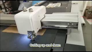 Vibration Knife cutting machine cuts cartoon box