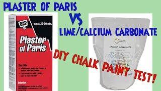 Plaster of Paris vs Calcium Carbonate (Lime) DIY Chalk Paint Test Challenge *Chalkpaint Recipe Test!