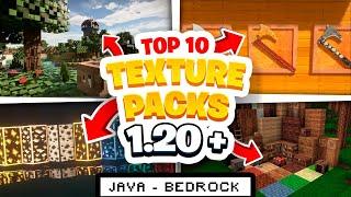 TOP 10 TEXTURE PACKS para MINECRAFT 1.20 - 1.20.1 (JAVA, BEDROCK y PE)PAQUETE DE TEXTURAS 1.20.1