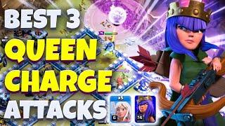 Top 3 Best Queen Charge Attack Th13 | Queen Charge Th13 | QC Attack th13 ! Th13 Attack Strategy !Cwl