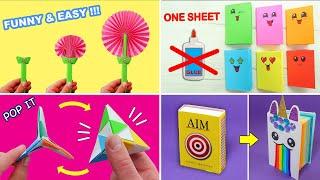 4 Best paper craft ideas. School Craft Ideas. Origami paper craft. Mini gift idea. Moving PAPER TOYS