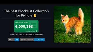 Collection of block lists for Pi-hole with +100 links and +6 million domains