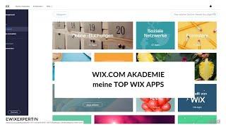 WIX.COM AKADEMIE | WIX Apps | Meine Favoriten für eine tolle Wix Webseite