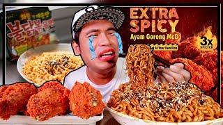 SAMYANG FIRE NUCLEAR NOODLES + MCD AYAM GORENG 3X SPICY.. BERTABAHLAH KAWAN | MUKBANG W/ ASMR