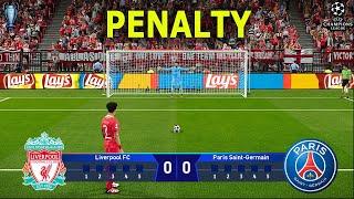 LIVE PENALTIES : Liverpool vs PSG. UEFA Champions League 24/25 Penalty Shootout - PES Gameplay