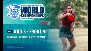 2023 PDGA Amateur and Jr Worlds | FJ18 R3F9 Lead Card | Midtlyng, Bryant, Waite, Dykema