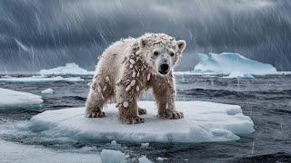 A polar bear injured by millions of barnacles was successfully rescued by a rescue team.