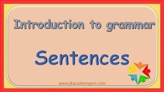 what is a Sentence, grade 1