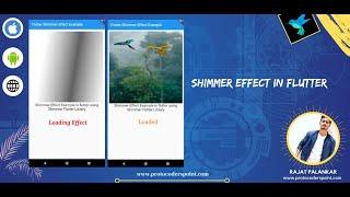 Loading content Shimmer Effect in flutter application development