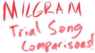MILGRAM Trial Song Trailer Side-by-Side Comparisons [Trials 1-2]