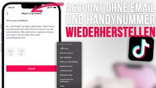 TikTok Account Passwort Vergessen ohne Email und Telefonnummer wiederherstellen!