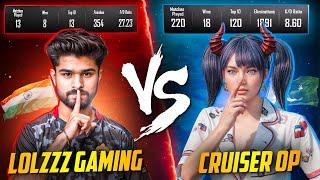 Big INDIAN Youtuber @LoLzZzGaming  Vs Cruiserop | Solo/SQuad Conqueror Push | PubgMobile