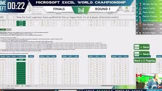 Live-stream announcers losing their minds on Microsoft Excel Championship 2023