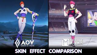 Hisoka (AOV) VS Hisoka (MLBB) : Skin Effect Comparison | Hunter X Hunter Collab