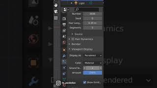 making black hair in #blender #3dart #3d #shorts #art #blender3d