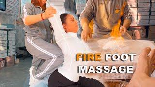 ASMR: Relaxing CHINESE FIRE FOOT MASSAGE!