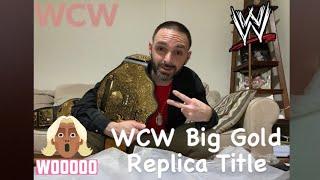 Official WWE Shop WCW Big Gold World Heavyweight Replica Title Belt Ultimate Unboxing Review