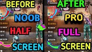 FREE FIRE FULL SCREEN GAMEPLAY PRO SETTING IN FREE FIRE ENABLE NOTCH SCREEN