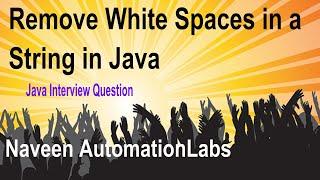 Remove White Spaces in a String in Java