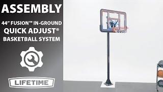 Lifetime 44" In-Ground Quick Adjust® Basketball System | Lifetime Assembly Video