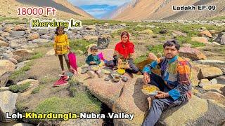 18000ft पर आते ही उल्टियाँ पड़ने लगी  Khardungla Pass top -  Leh to Nubra valley Ladakh Ep-09