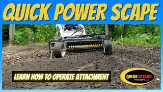 How to use a skid steer soil conditioner to level the ground and prepare for seeding