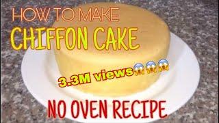 HOW TO MAKE CHIFFON CAKE WITHOUT OVEN | NO OVEN CHIFFON CAKE