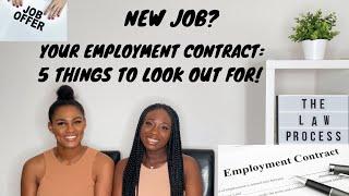 DON'T SIGN YOUR EMPLOYMENT CONTRACT BEFORE LOOKING AT THESE THINGS | THE LAW PROCESS.