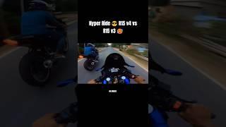 Hyper rider status  R15 V4 Vs R15 V3 bike ride status  #bike #angrybiker #rider #akbahi24