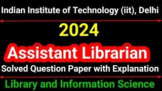 Assistant Librarian question paper iit delhi,Assistant librarian exam paper #assistantlibrarian #iit