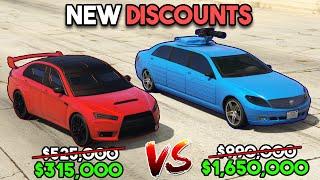 GTA 5 ONLINE DICOUNTS : KURUMA VS TURRETED LIMO (WILL YOU BUY?)